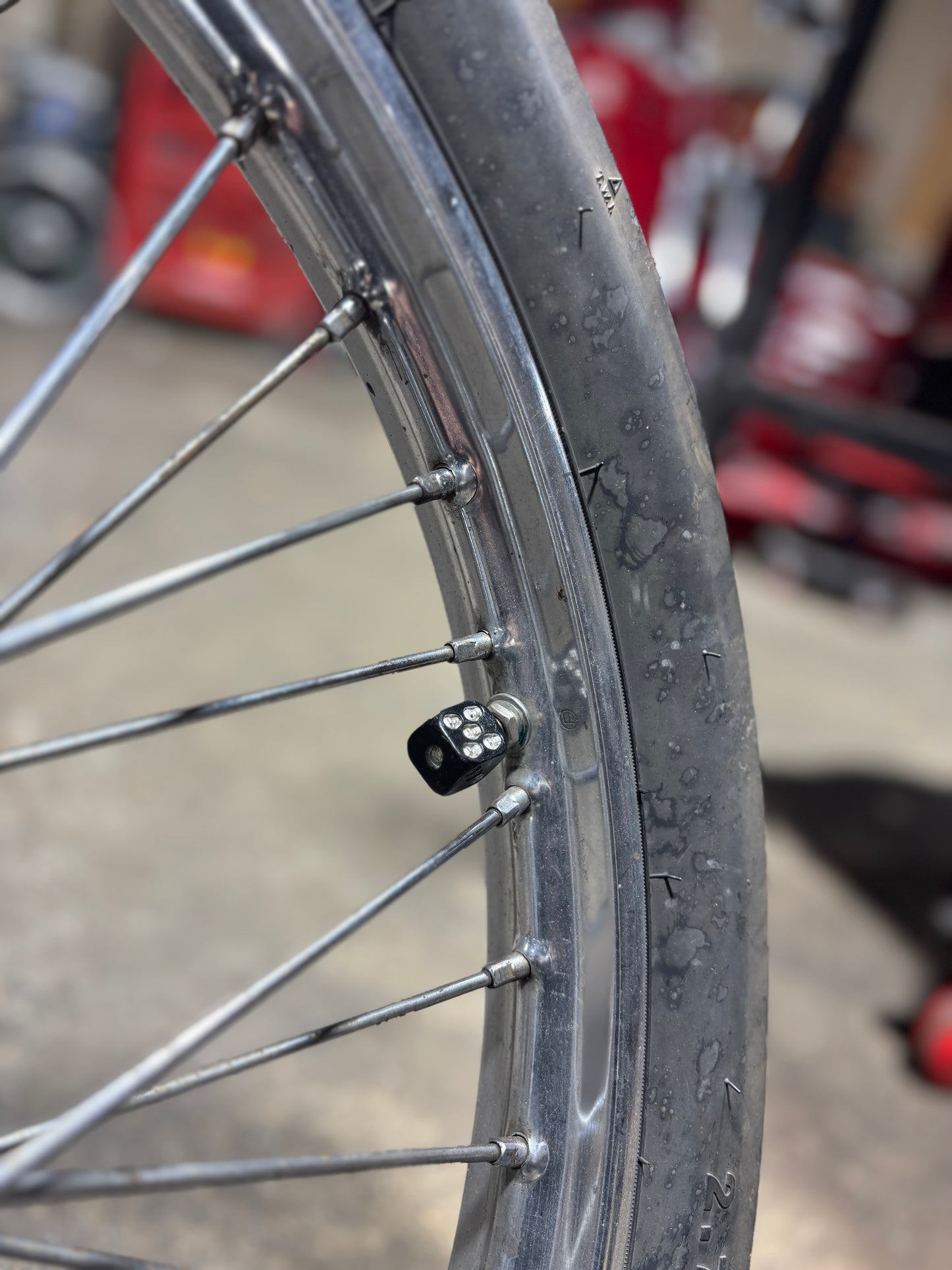 Pook's Skull Dice Valve Stem Caps