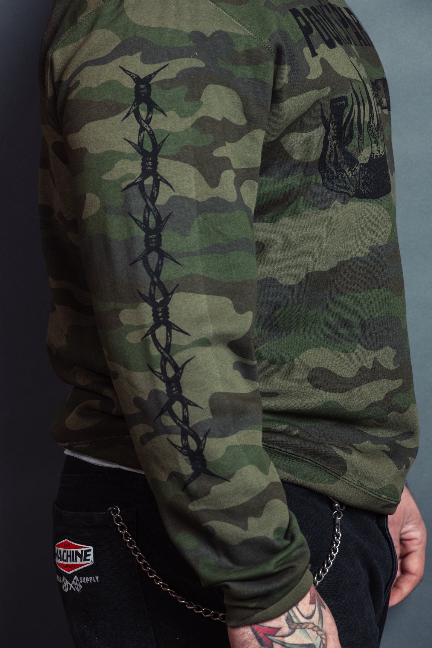 Camo C-Clamp Crew Neck