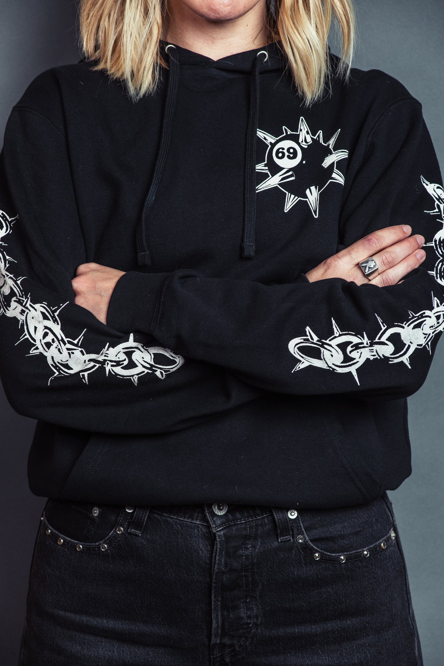 Black Flail Hoodie