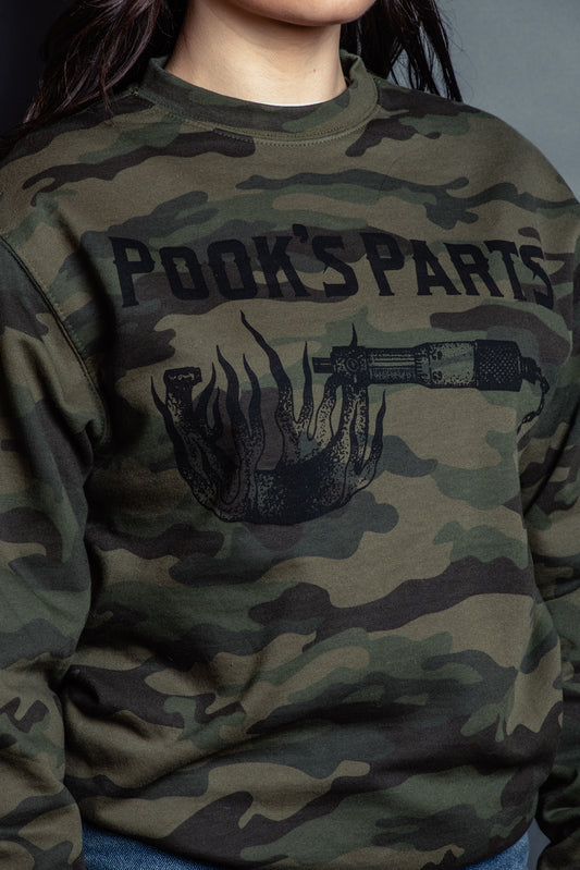 Camo C-Clamp Crew Neck