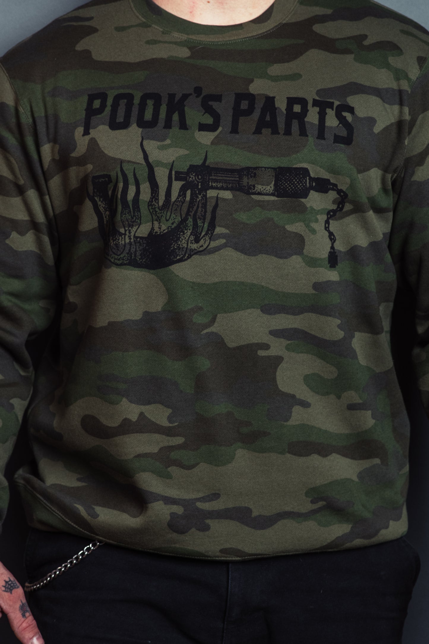 Camo C-Clamp Crew Neck